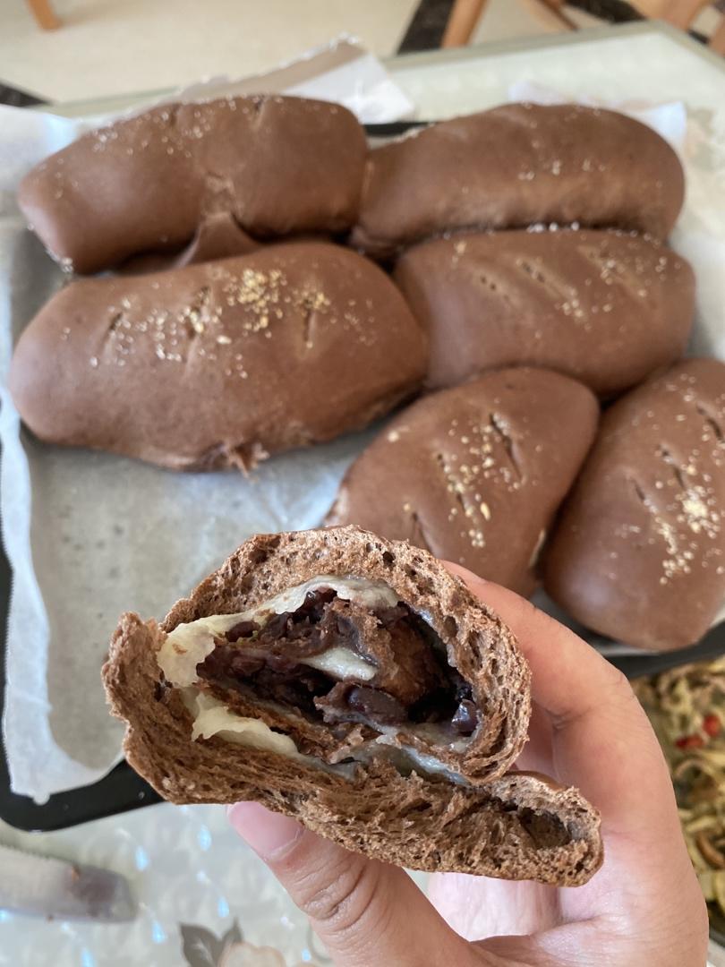 超级好吃简单好做的可可麻薯软欧面包