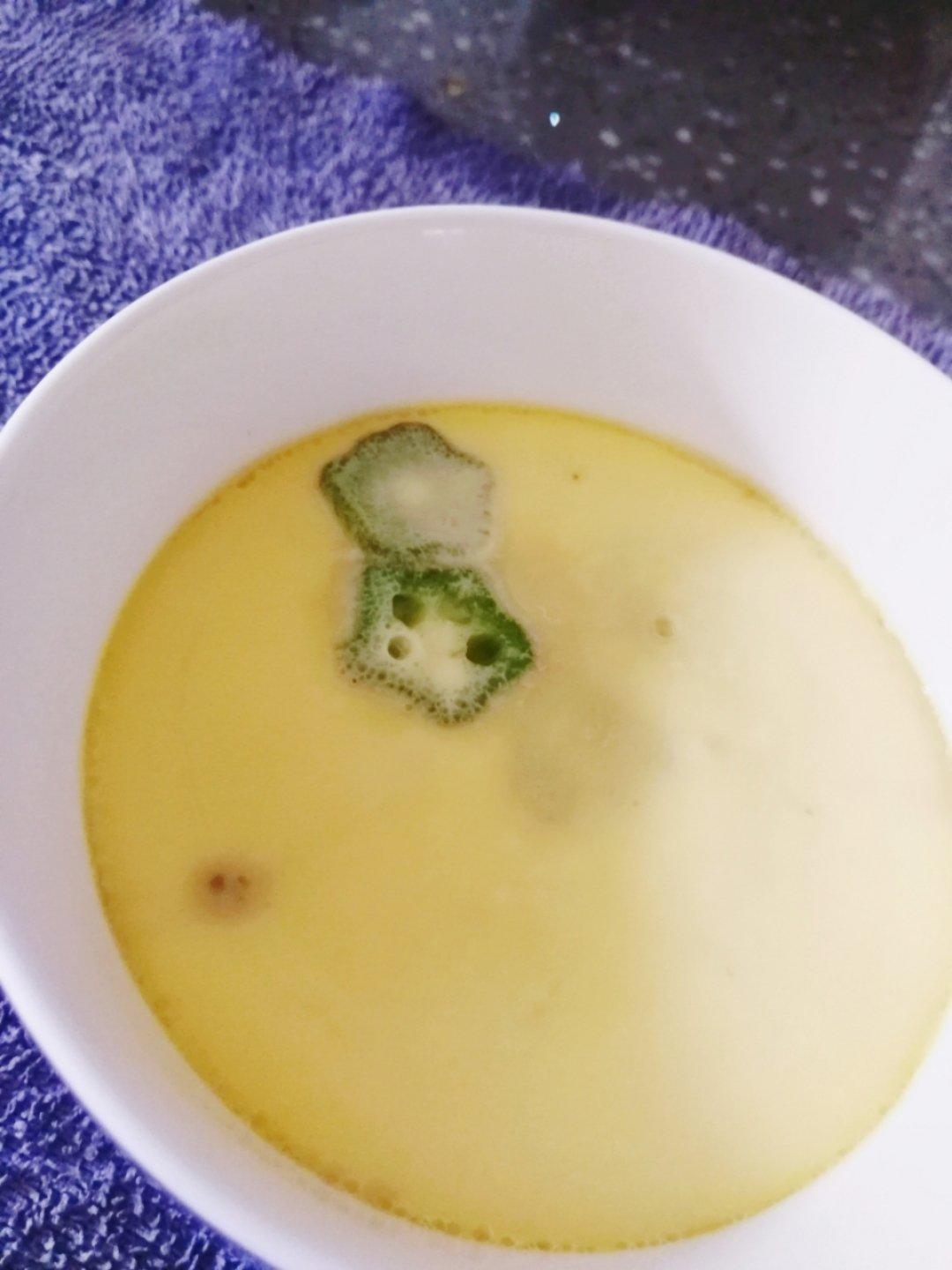秋葵鸡蛋羹