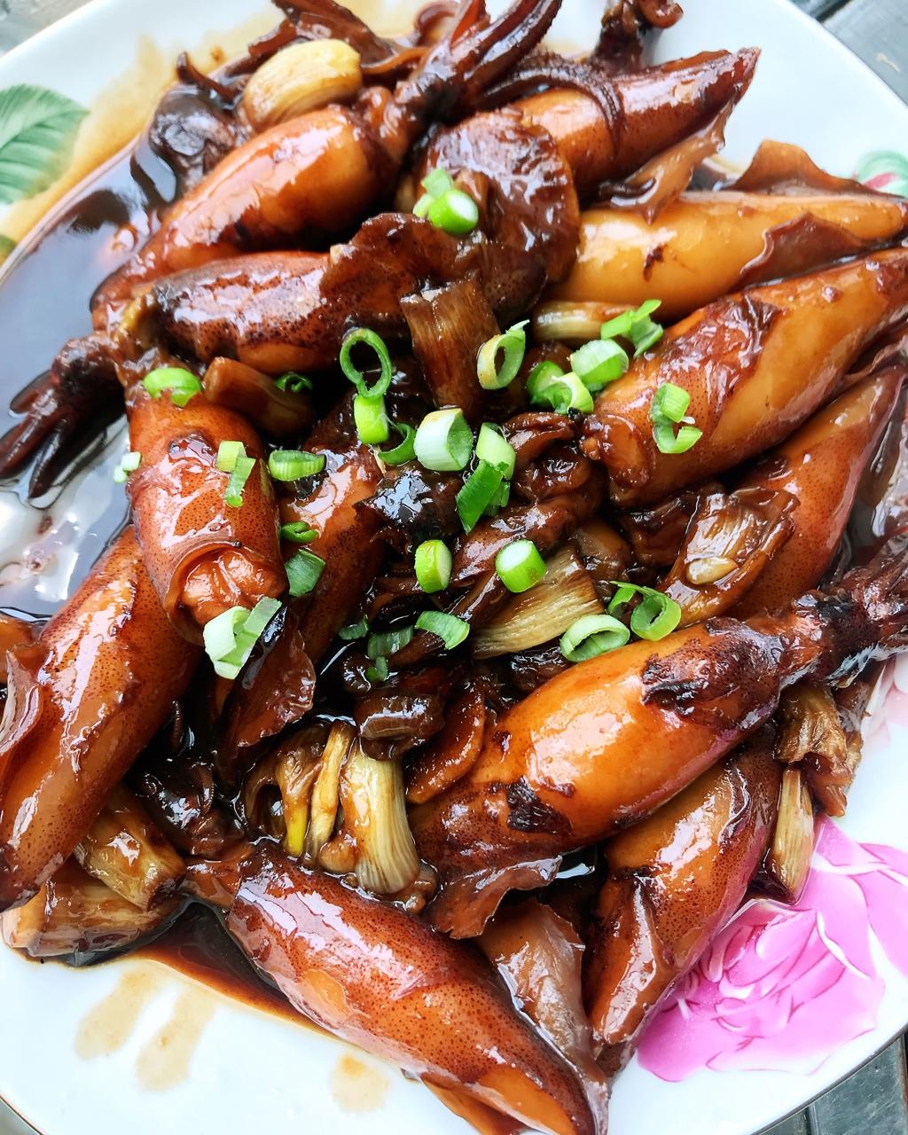 后来-60做的蒜烧籽乌(笔管鱼)