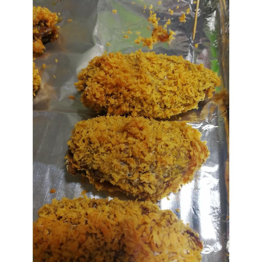 面包糠烤鸡翅