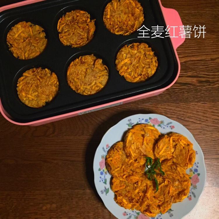 低卡饱腹超强的全麦红薯饼