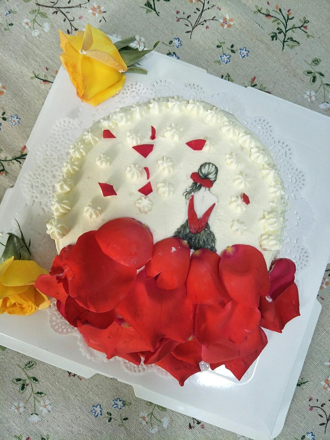 背影女孩蛋糕（手残党的福音）