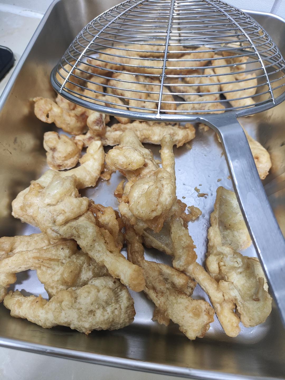 干炸蘑菇的做法，大人小孩都喜欢