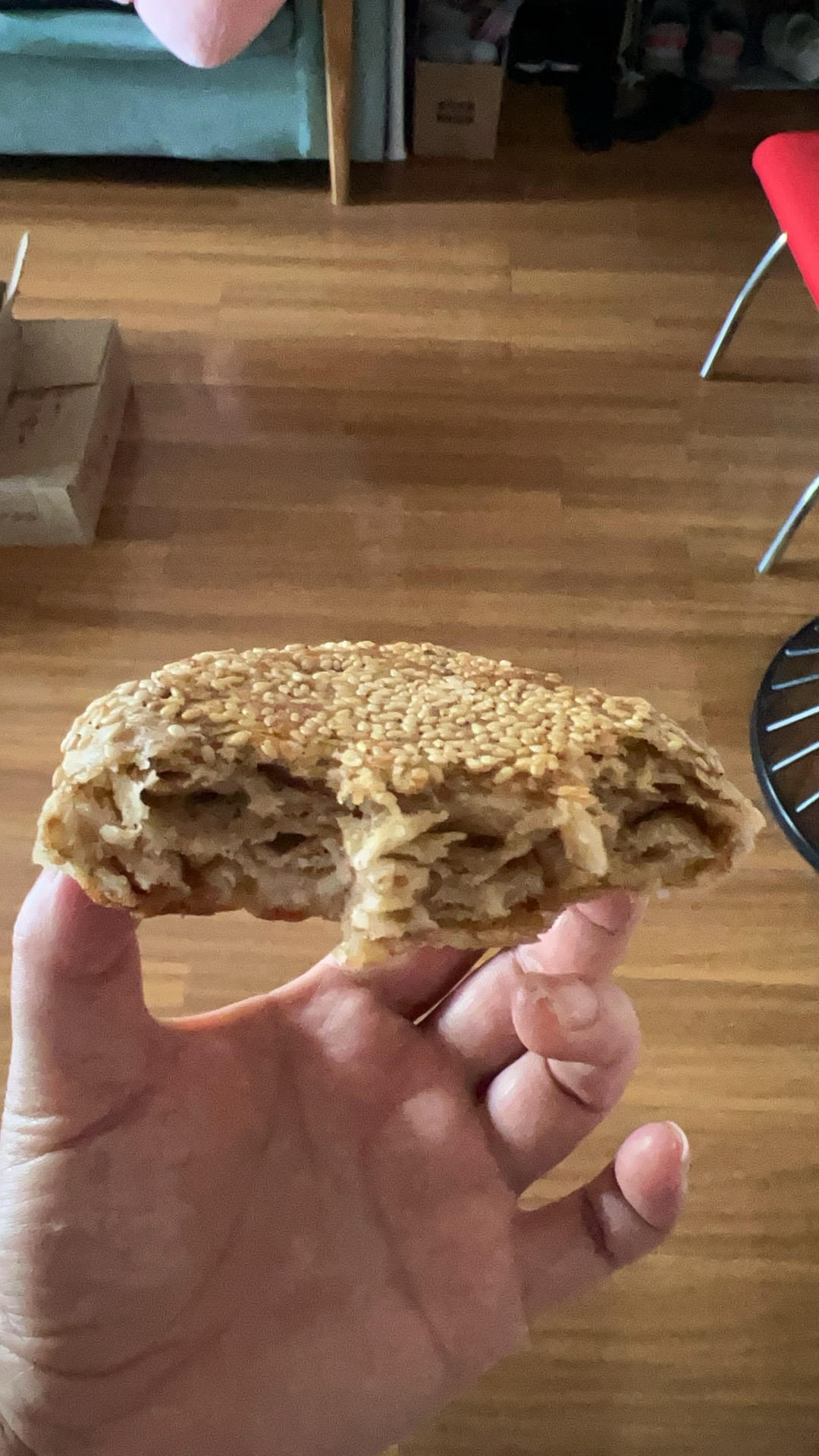 老北京芝麻酱烧饼 酥香可口层多好吃 会上瘾的小饼 附细节视频详解