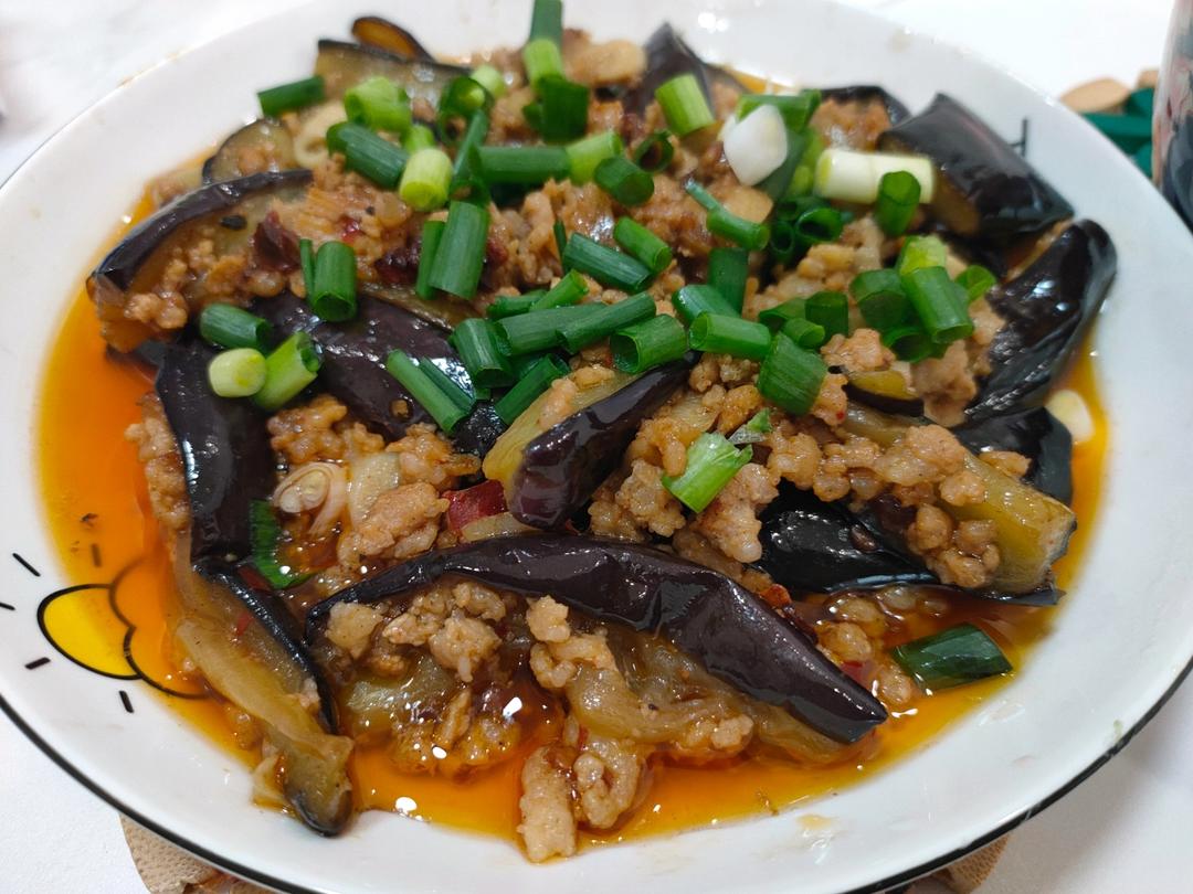 红烧肉沫茄子