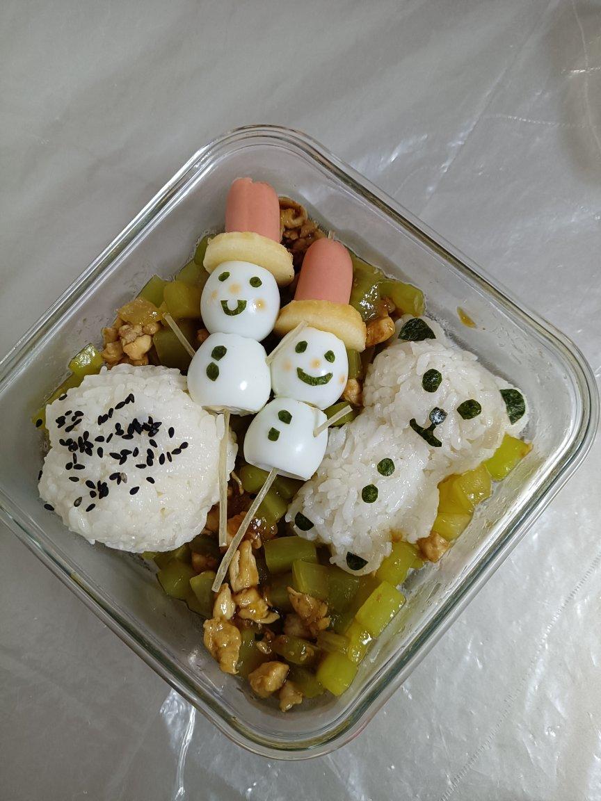 小小豌豆猫儿做的专属圣诞节的爱心便当送给你最爱的人