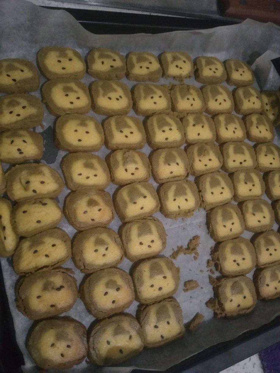 抹茶兔兔曲奇（比熊猫简单！超详细实物图+超良心手绘图）