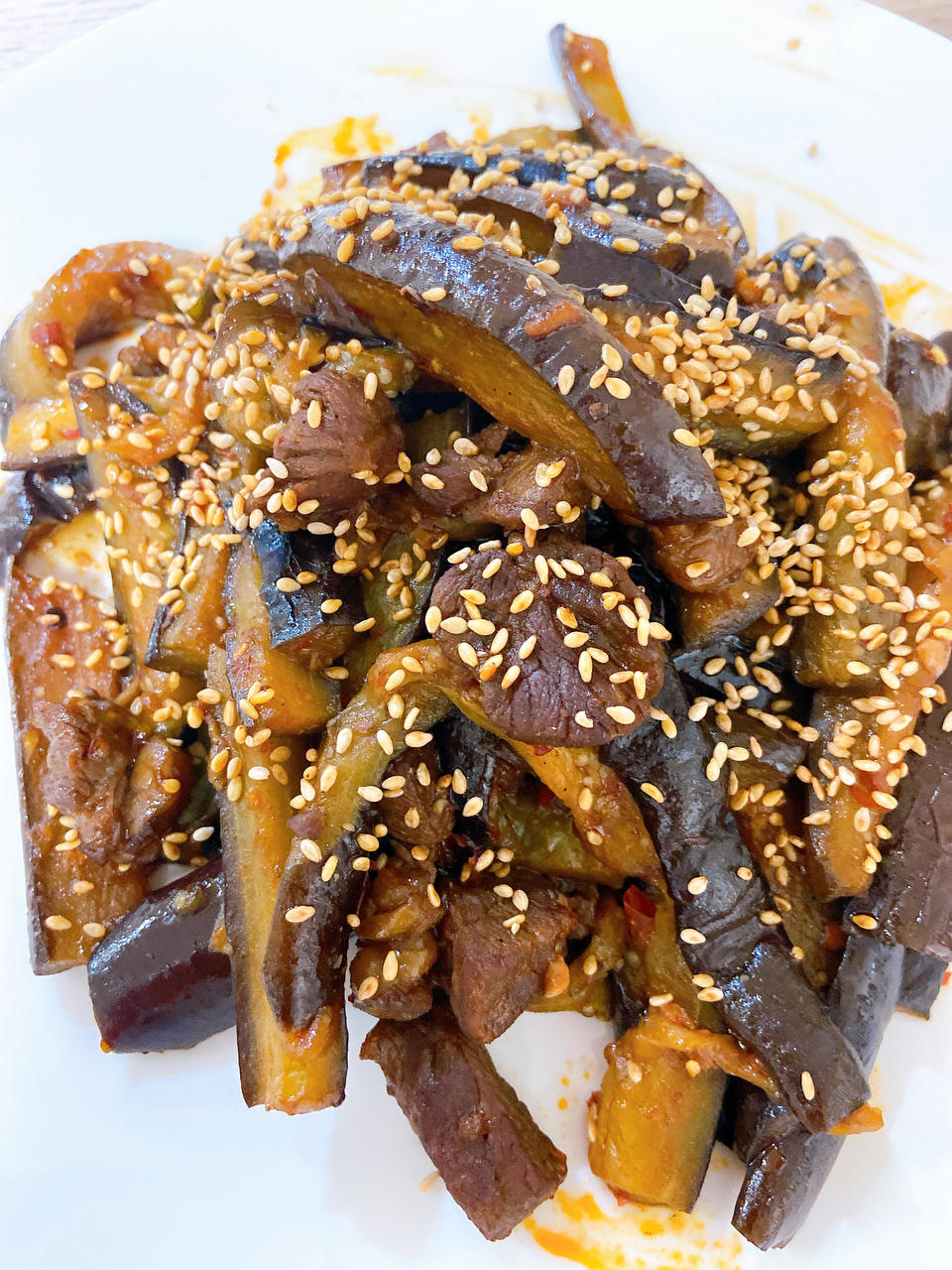 家常鱼香茄子（极简下饭非油炸）色香味俱全！