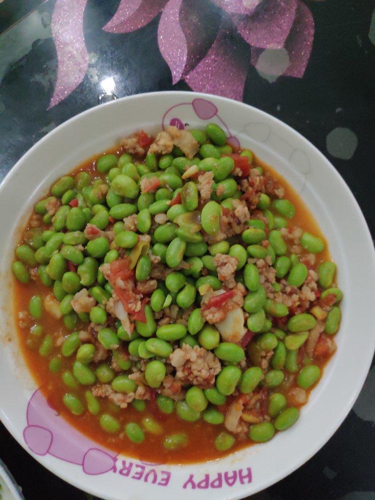 番茄青豆炒肉末