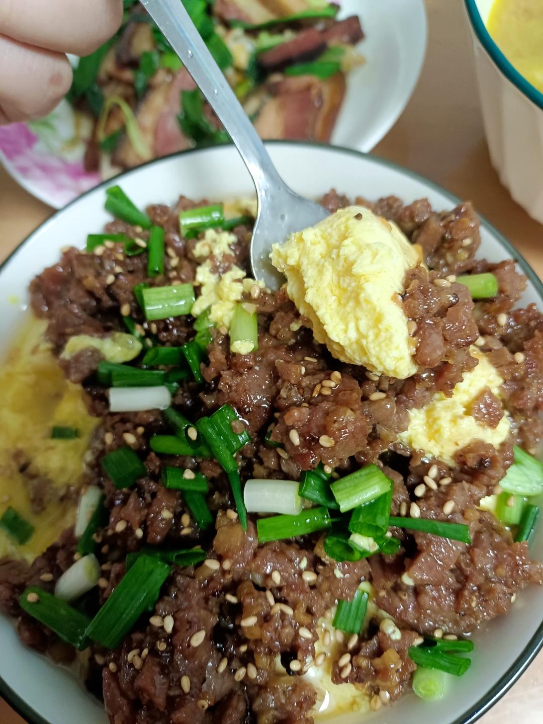肉末豆腐蒸蛋