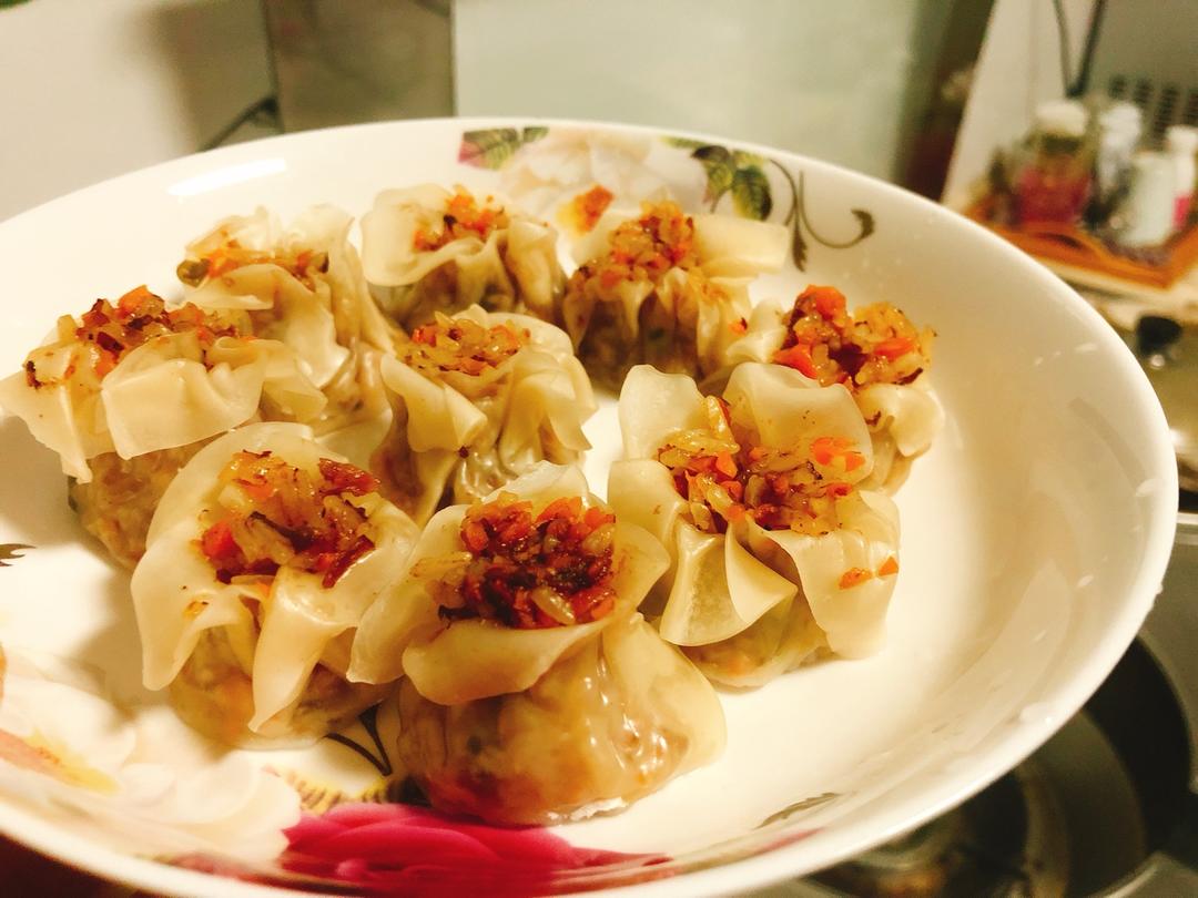 馄饨皮糯米烧麦