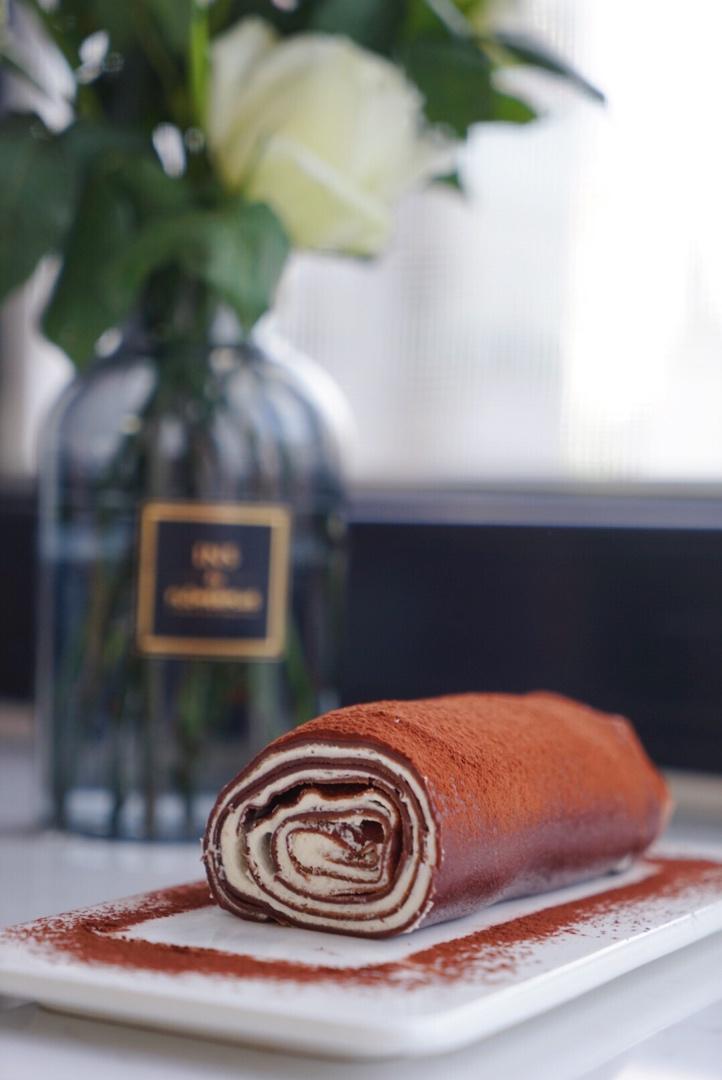 烟影斜阳做的巧克力毛巾卷