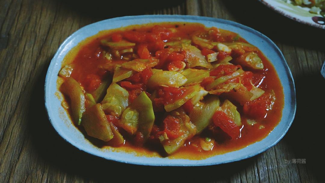 番茄炒西葫芦（已更新）( Stir-fried Tomato and Zucchini )