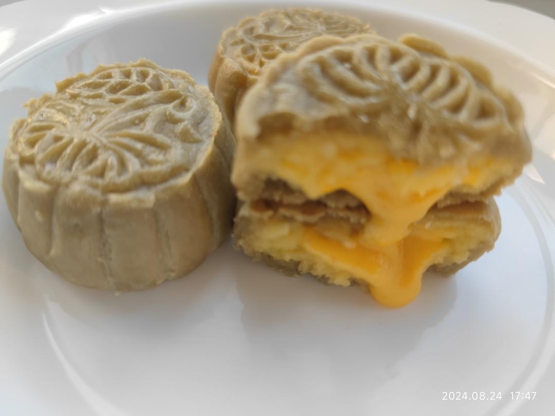 流心奶黄月饼（无吉士粉/转化糖浆版本）【曼食慢语】