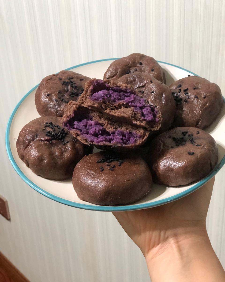 紫薯红薯全麦馒头/包子（减肥减脂健康碳水）