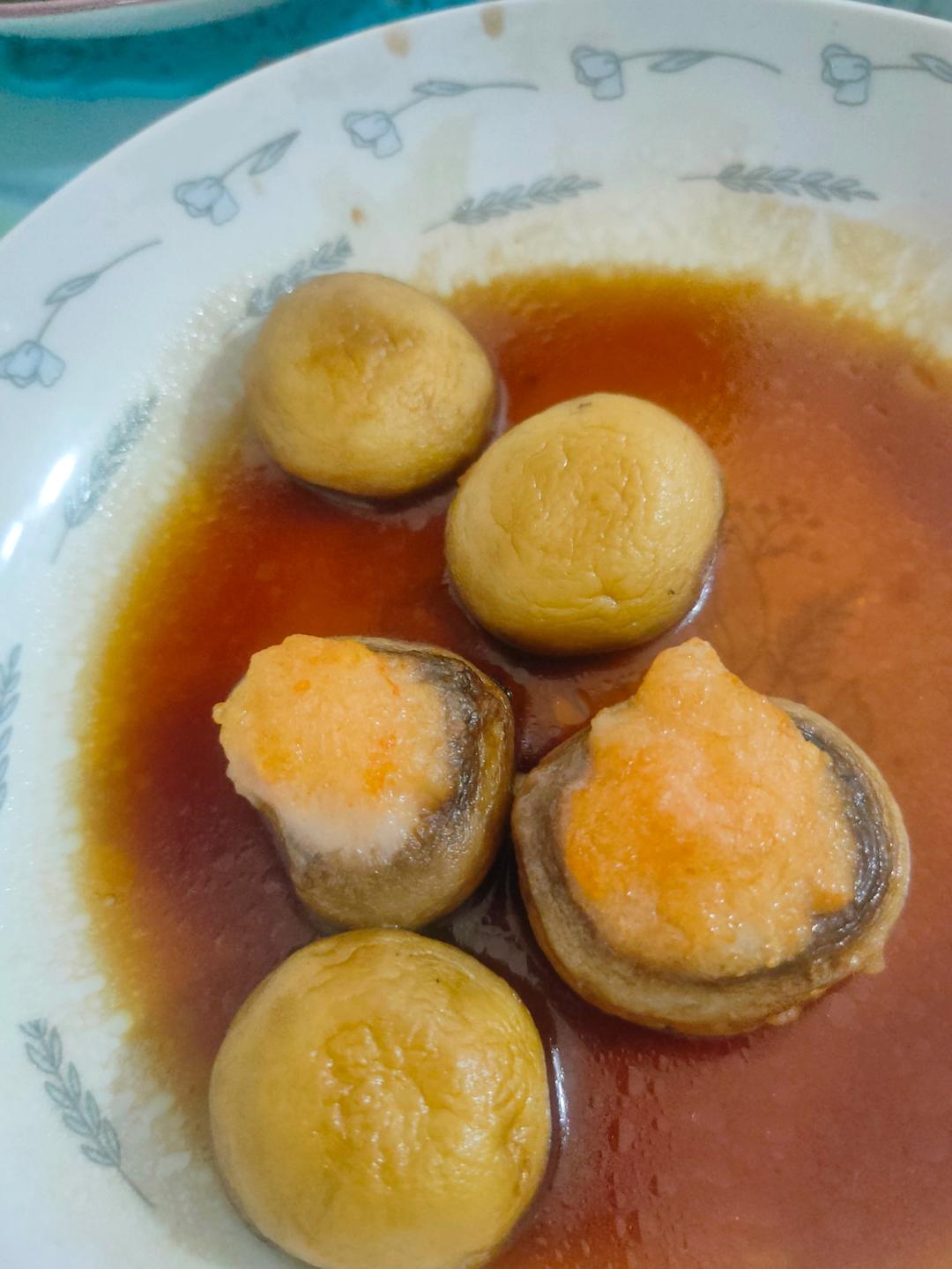 万能酱汁 虾滑酿口蘑