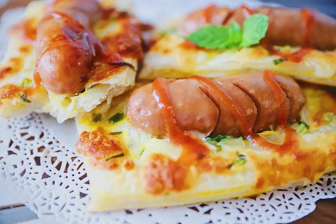 芝士热狗手抓饼千层酥~会陆续增加手抓饼新吃法的做法