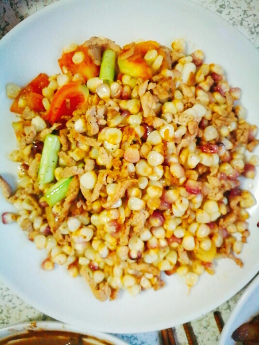 玉米炒肉末【超级下饭的快手家常菜】