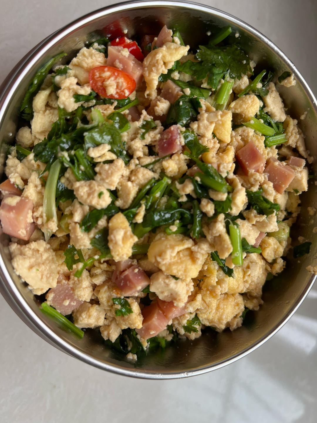 低卡饱腹的减脂餐——无米豆腐炒蛋