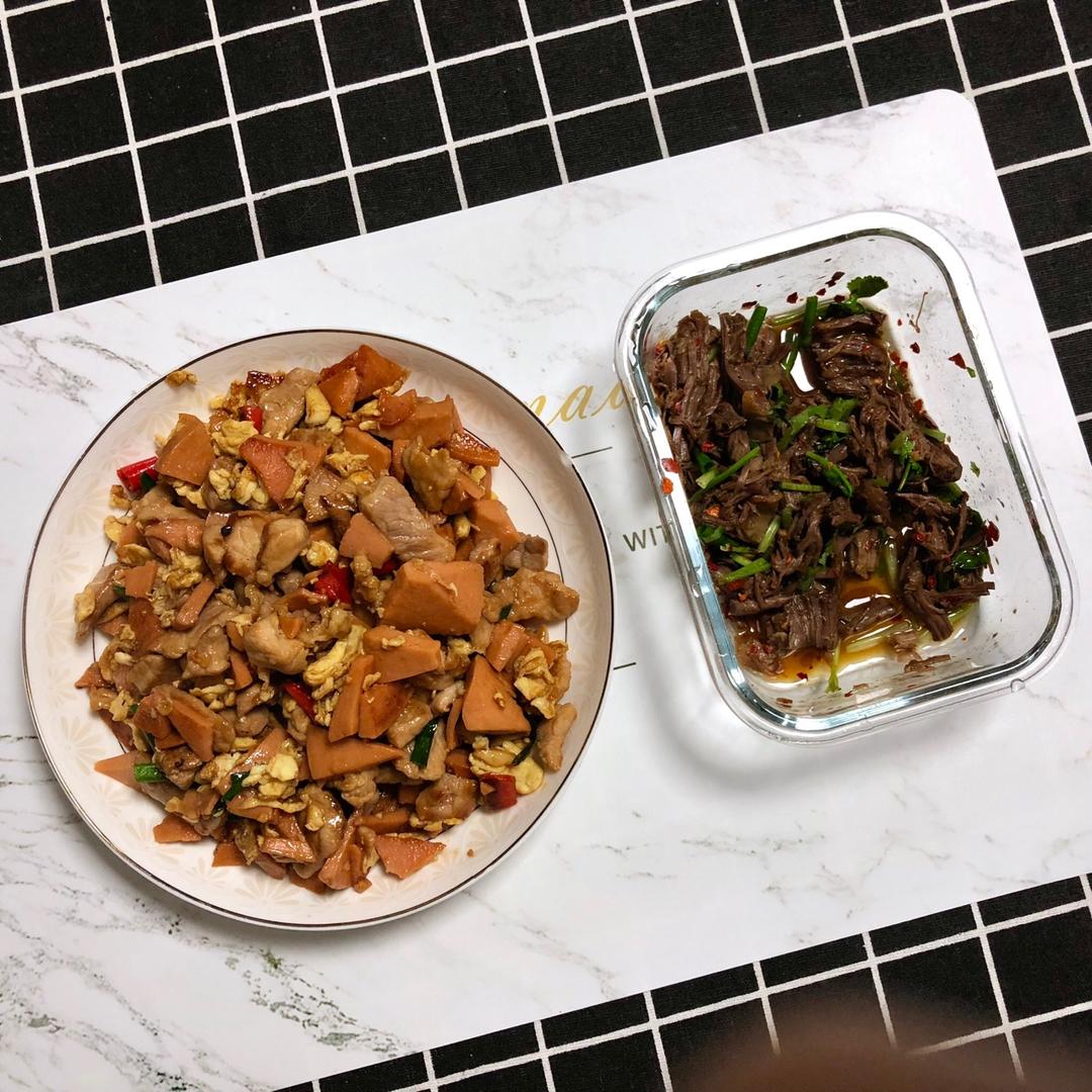 火腿肠炒鸡蛋