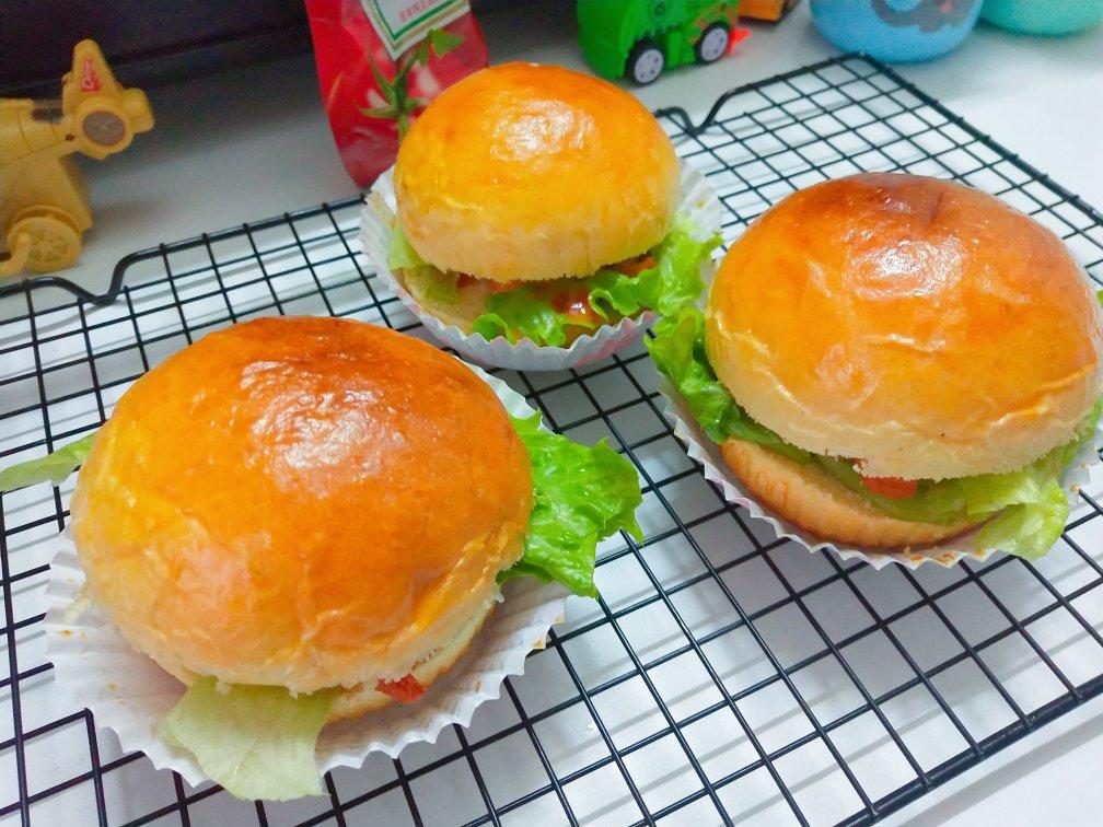 肯德基早餐汉堡轻松在家做 ---『玉米鸡肉汉堡包』