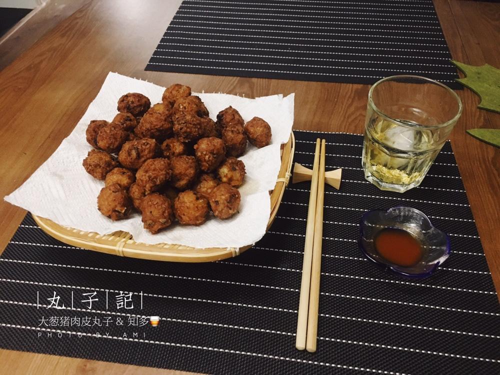 炸猪肉皮丸子的做法