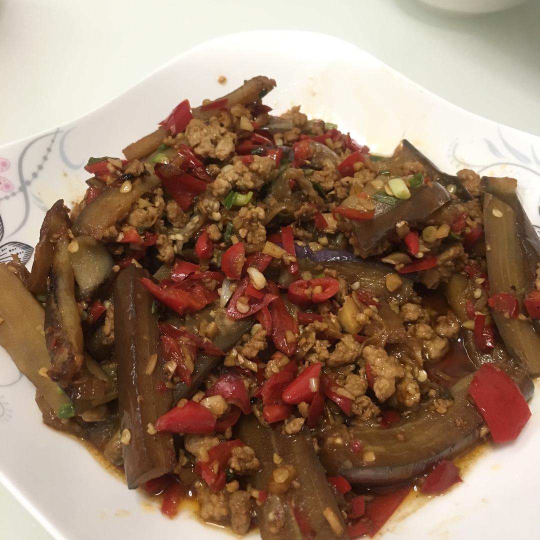 红烧肉沫茄子