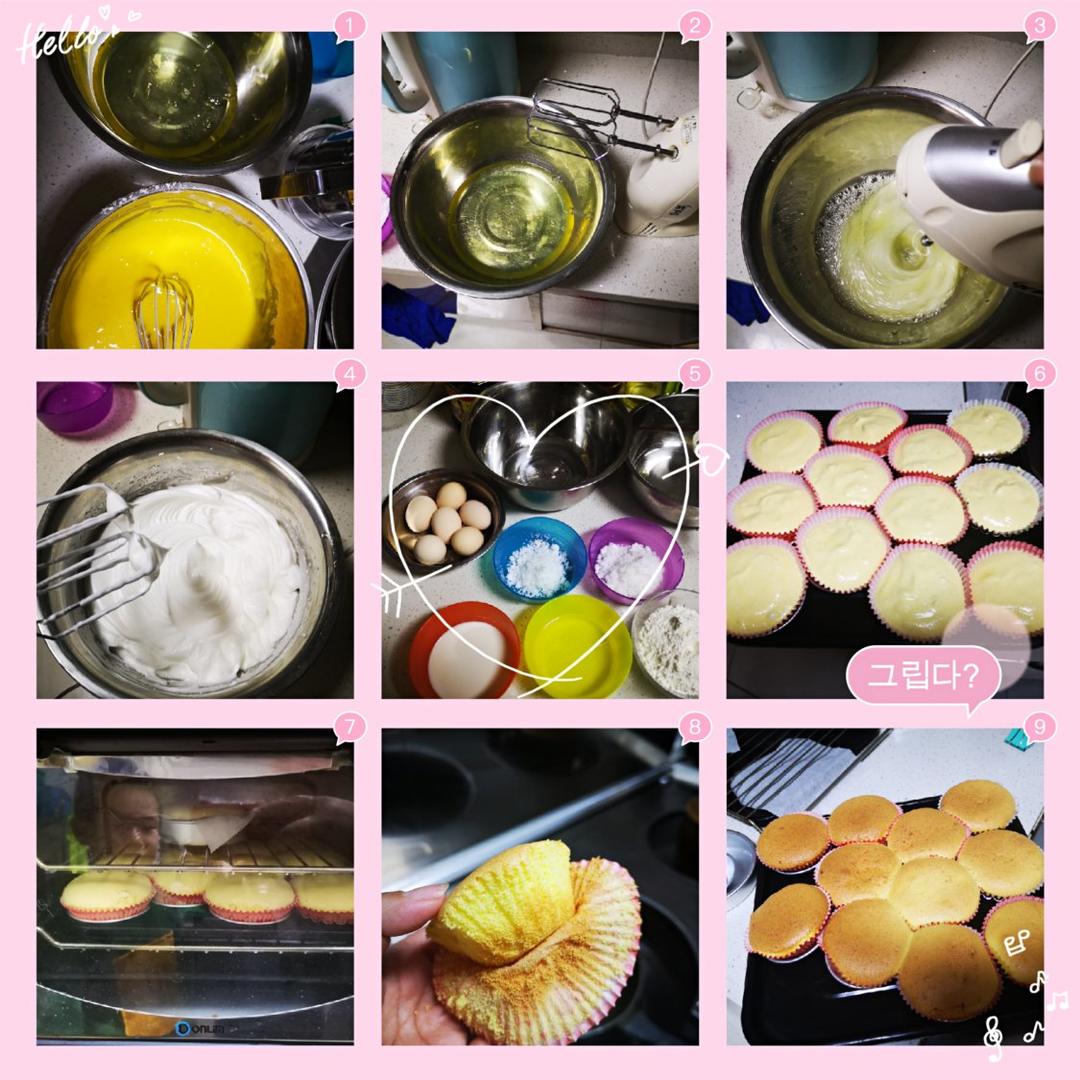 纸杯蛋糕 8寸戚风蛋糕的量