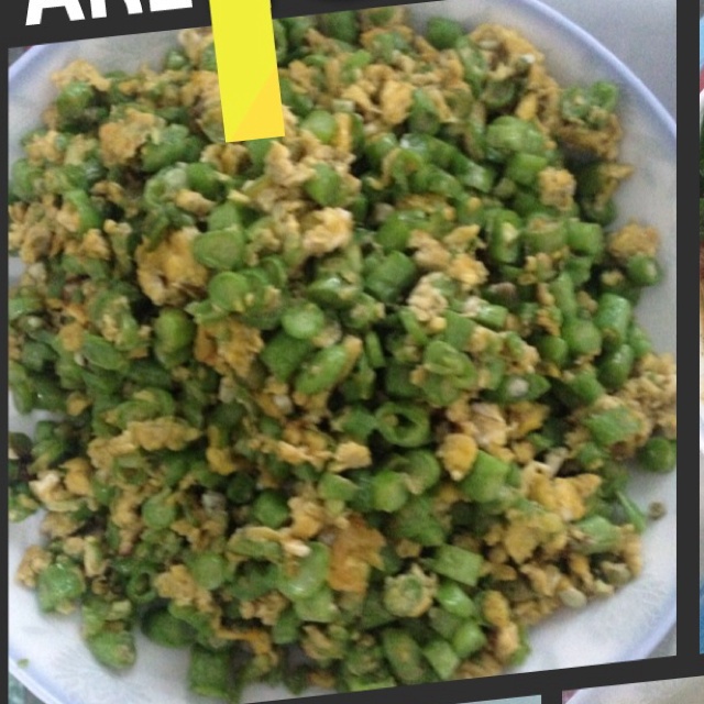 豆角炒鸡蛋