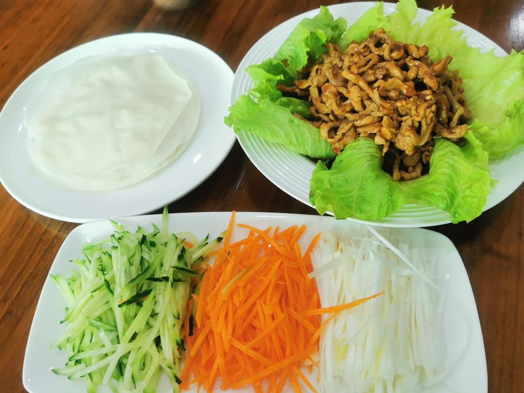 懒人版京酱肉丝卷，减脂期也放心吃！