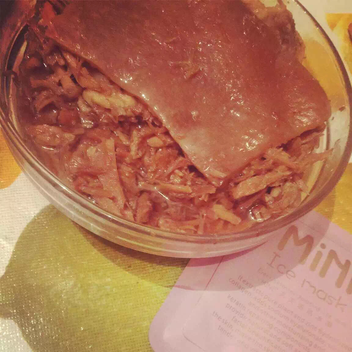 温雅贩卖铺做的青田蹄膀(又名:铺蹄肉)