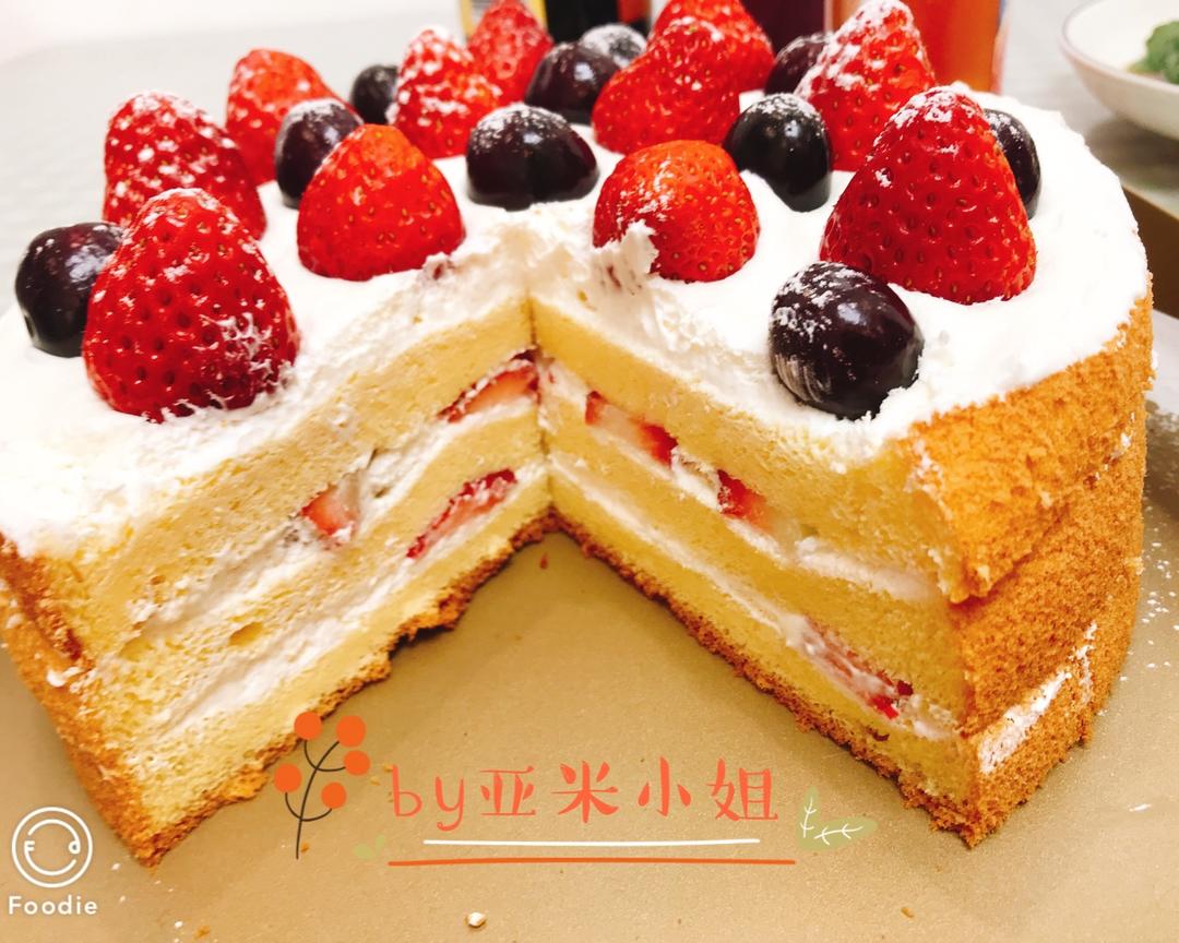 奶油水果裸蛋糕的做法