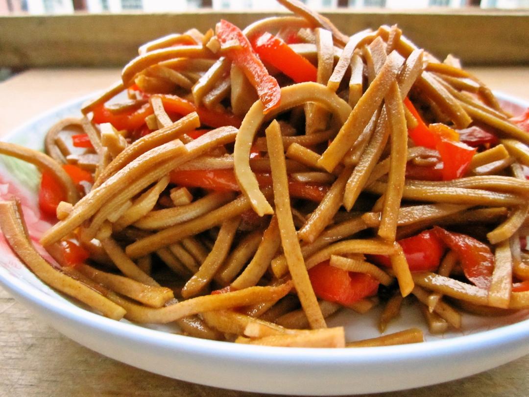 红椒千张丝的做法