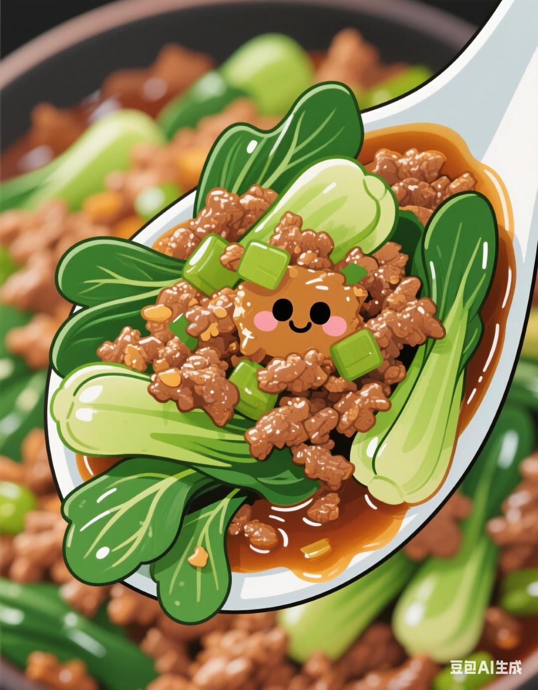 蒜香青菜肉末的做法