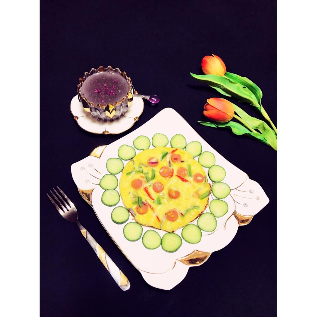 五分钟快手煎蛋披萨