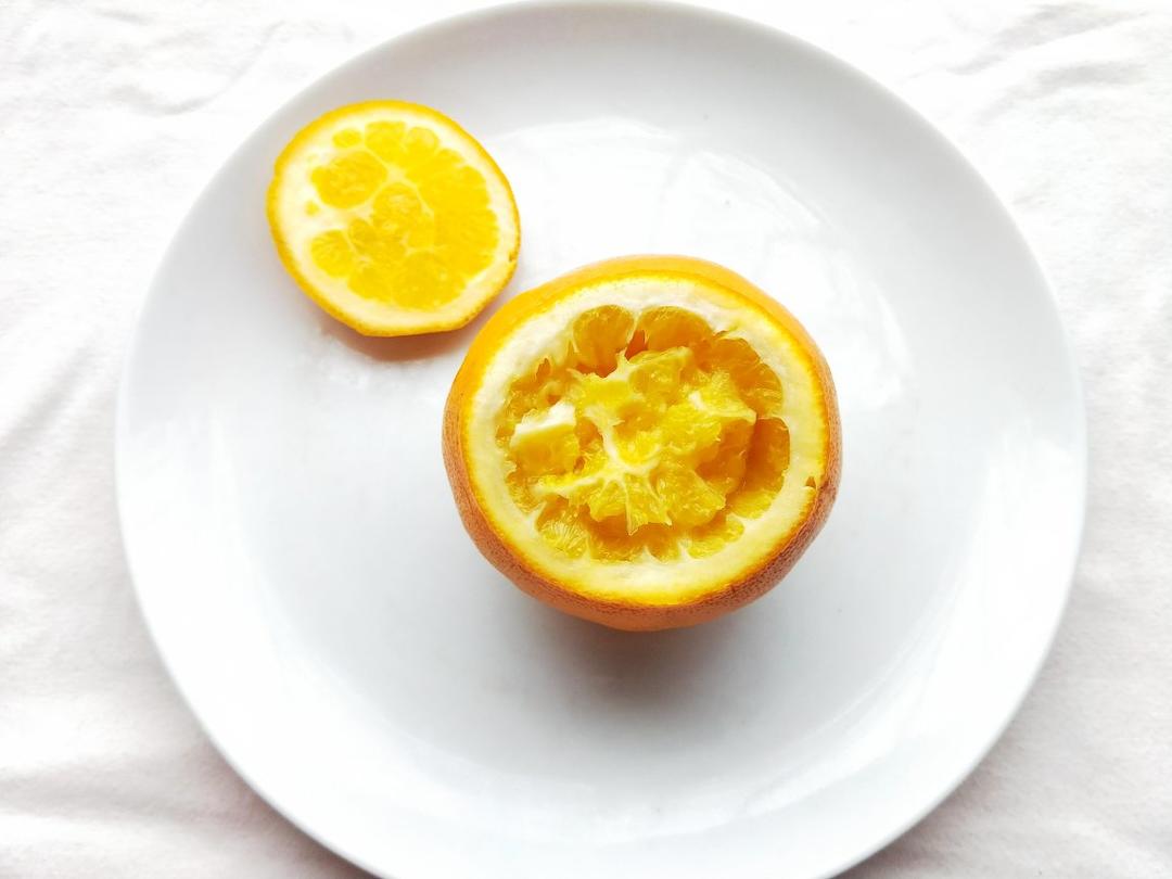 盐蒸橙子，治疗咳嗽，（详细步骤图）