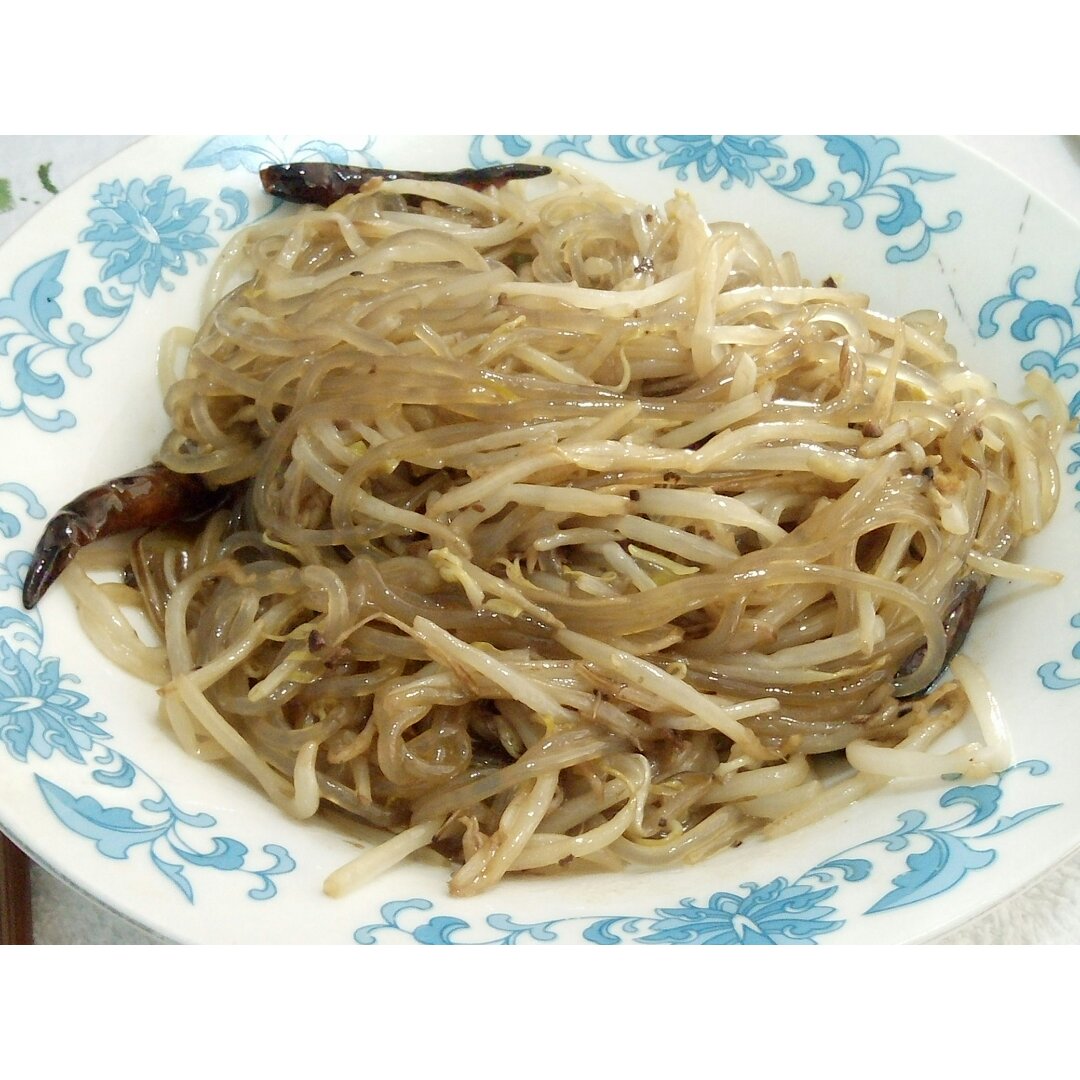 豆芽炒粉丝