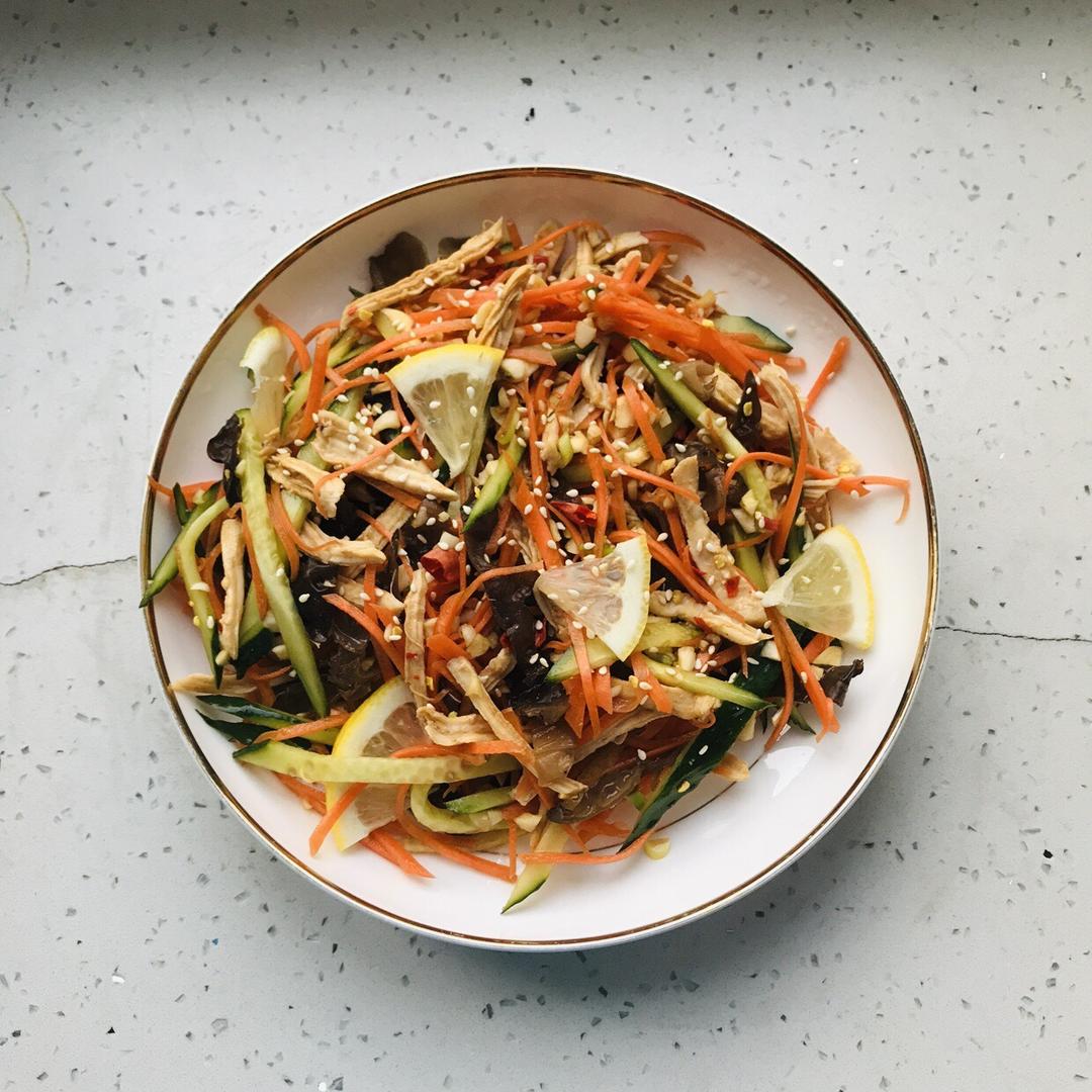 减脂健身｜凉拌手撕鸡丝（香辣&麻油版）