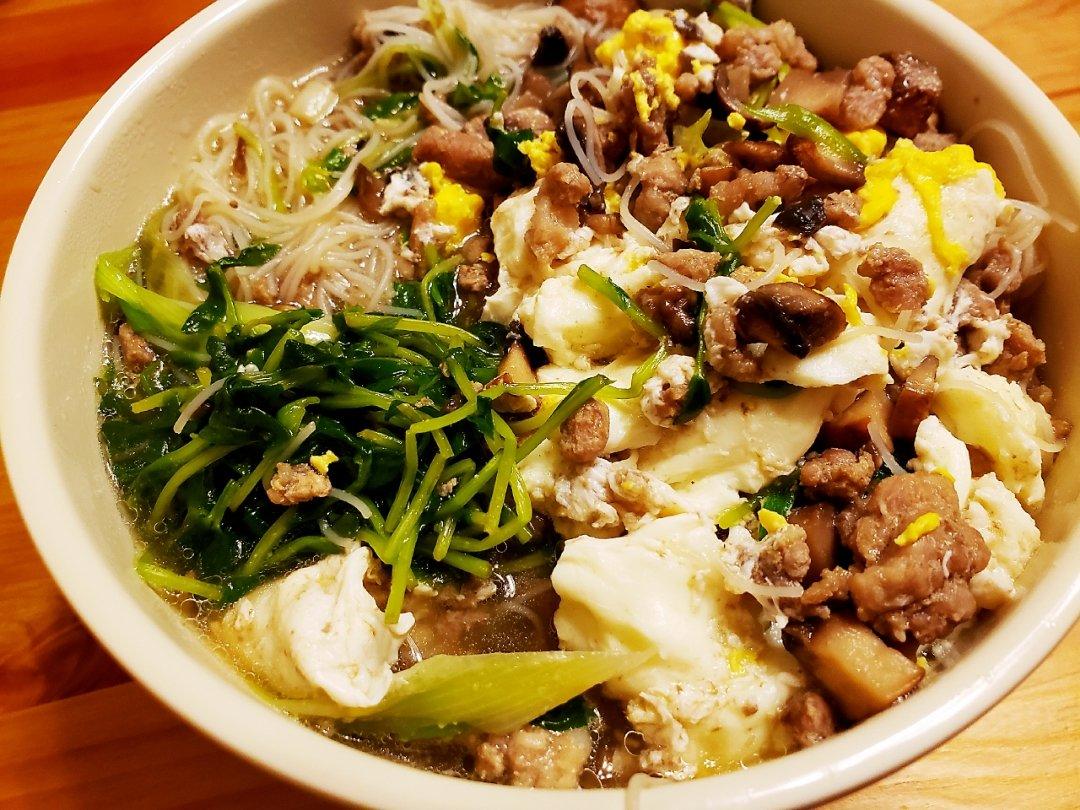 健康快手米粉/米线(香菇肉沫豆苗鸡蛋)！