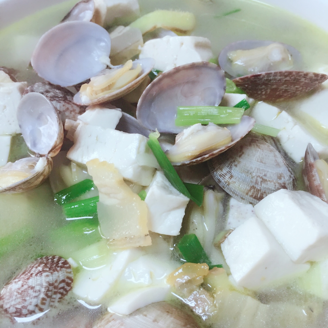 青琐君做的蛤蜊豆腐汤