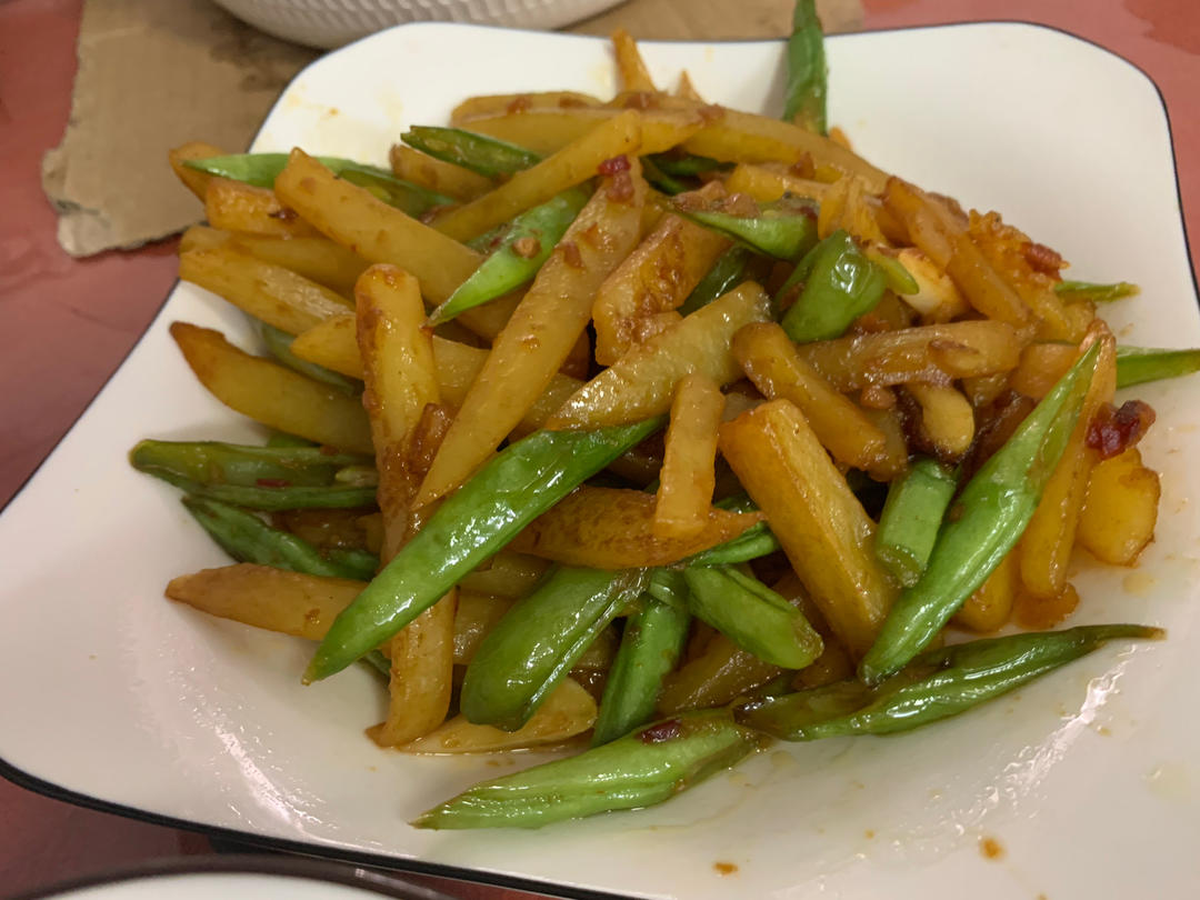 土豆焖四季豆