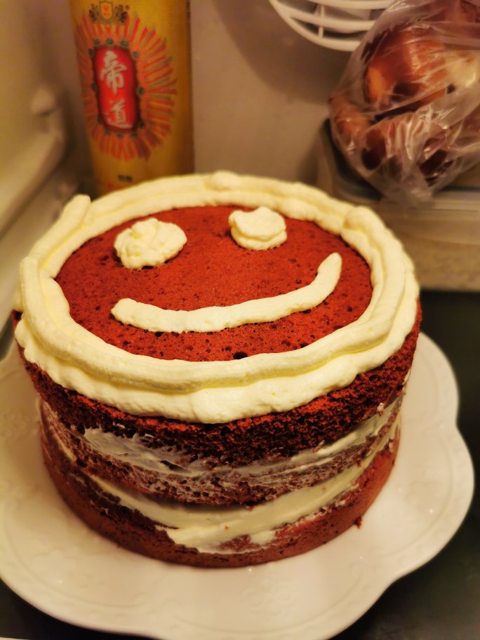 视频菜谱:红丝绒裸蛋糕6寸