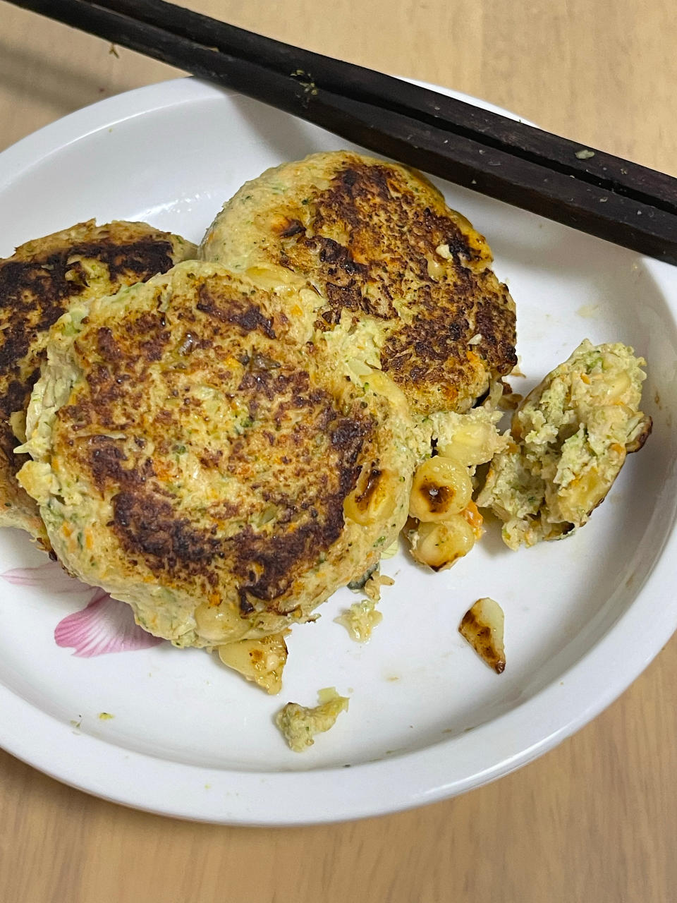 低脂低卡减脂餐❗鲜香味美的时蔬鸡肉饼～