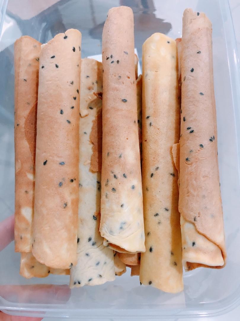 芝麻香酥蛋卷（视频食谱）