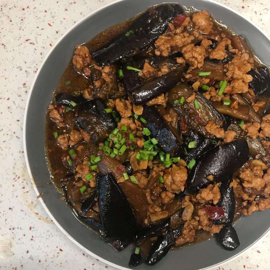 红烧肉沫茄子