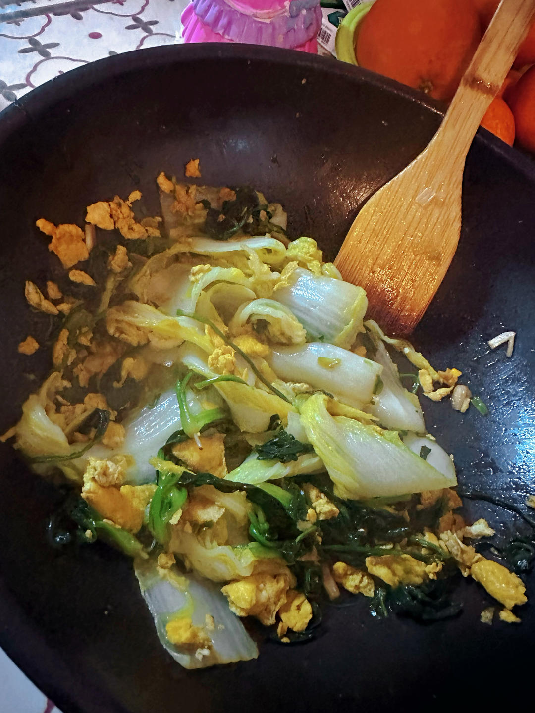 菠菜炒鸡蛋