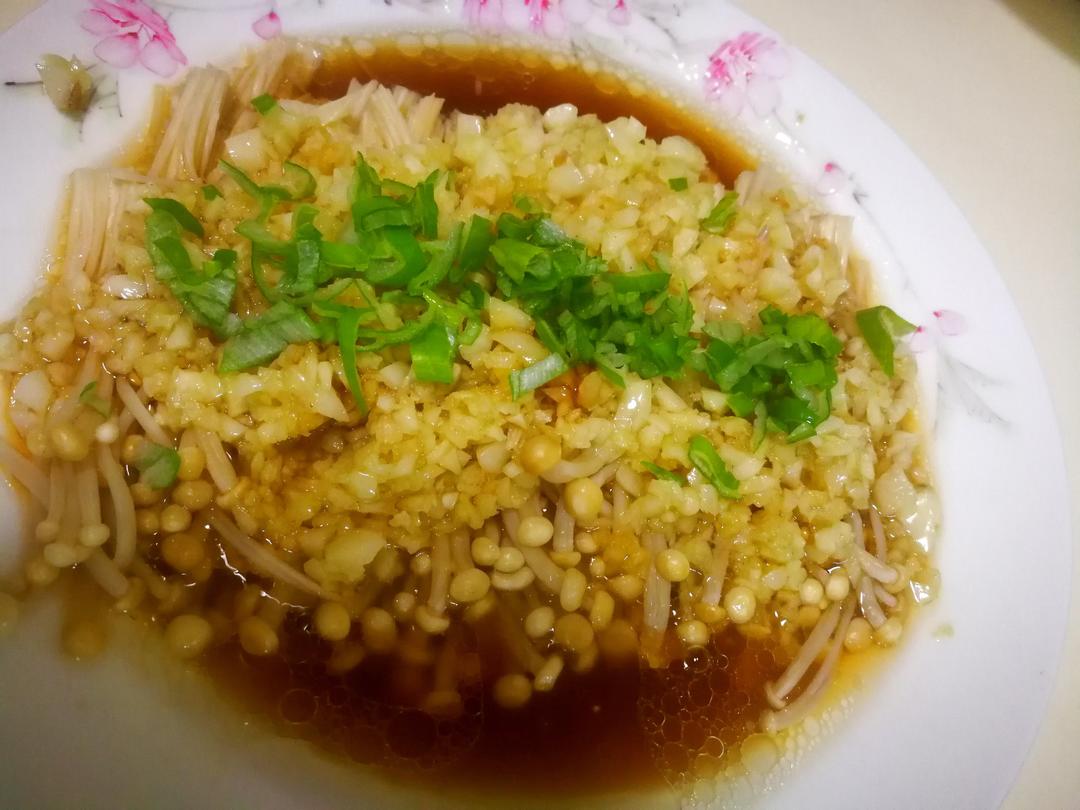 蒜蓉蒸金针菇