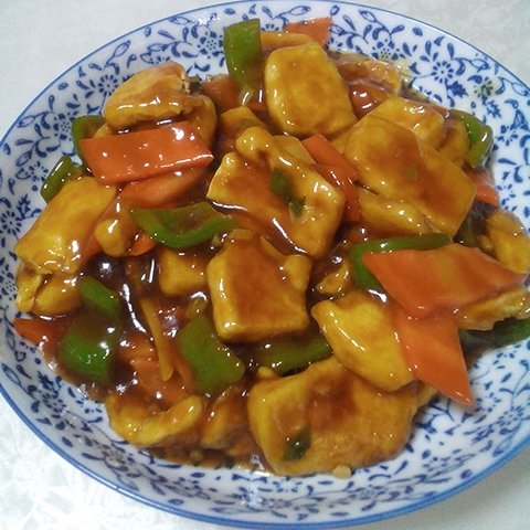 秋月无边_4028做的外焦里嫩好吃无比的——焦溜豆腐