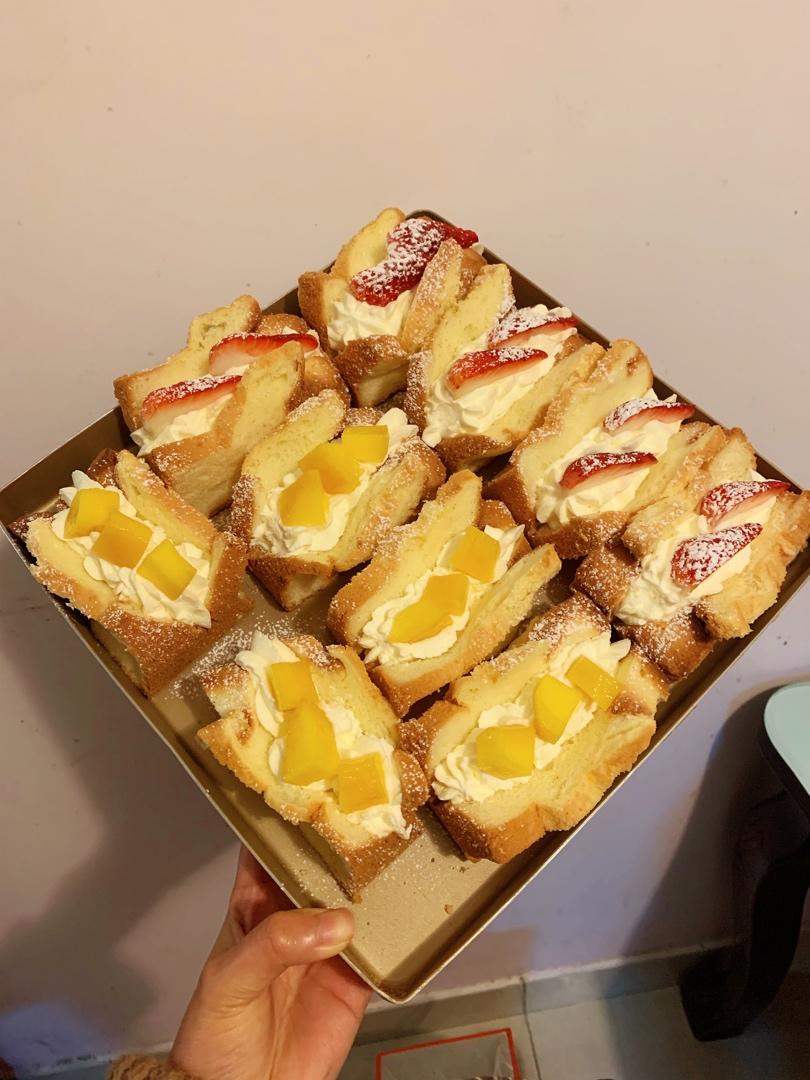 花见烘焙Hanami——草莓奶油戚风蛋糕（浅井14加高中空戚风模具食谱）