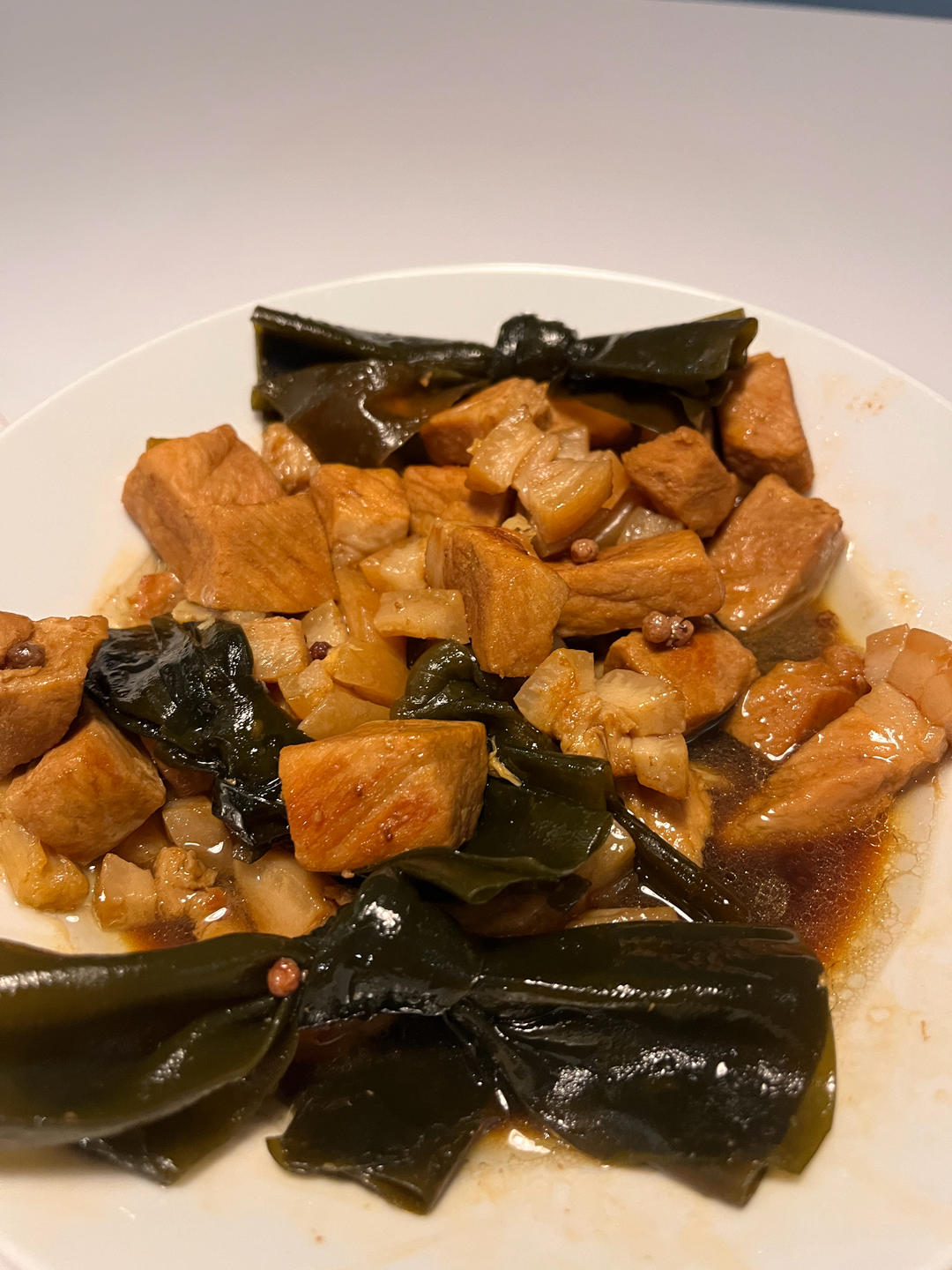 红烧肉炖海带结